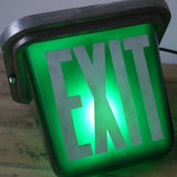 Exit grande Lampe USA opaline verte socle metal
