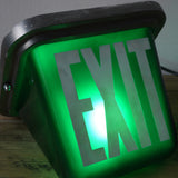 Exit grande Lampe USA opaline verte socle metal