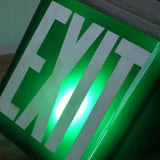 Exit grande Lampe USA opaline verte socle metal