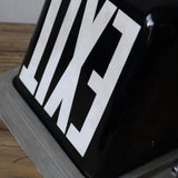 Exit grande Lampe USA opaline verte socle metal