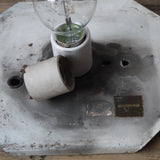 Exit grande Lampe USA opaline verte socle metal