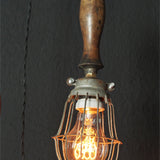 Set of 5 industrial portable work lights from the USA, used in New York cellars