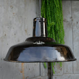 chocolate enamel lampshade industrial lamp