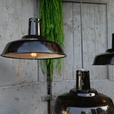 chocolate enamel lampshade industrial lamp