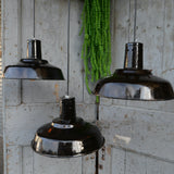chocolate enamel lampshade industrial lamp
