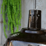 chocolate enamel lampshade industrial lamp