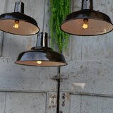 chocolate enamel lampshade industrial lamp