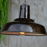 chocolate enamel lampshade industrial lamp