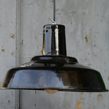 chocolate enamel lampshade industrial lamp