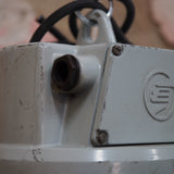 antique black enameled lampshade pendant light