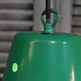 abat jour aluminium peint vert lampe industrielle hangar