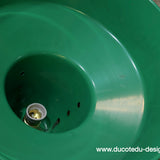 abat jour aluminium peint vert lampe industrielle hangar