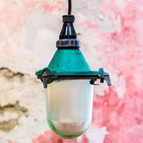 large industrial pendant lamp with glass