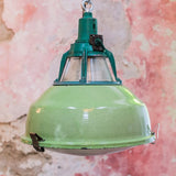 abat jour emaillee vert lampe holophane origine Union Sovietique
