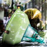 abat jour emaillee vert lampe holophane origine Union Sovietique