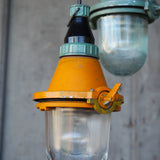 industrial pendant lamp, yellow glass