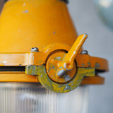 industrial pendant lamp, yellow glass