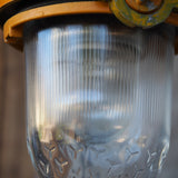 industrial pendant lamp, yellow glass