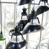 black enamel lampshade for a Holophane lamp, origin Soviet Union