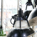 black enamel lampshade for a Holophane lamp, origin Soviet Union