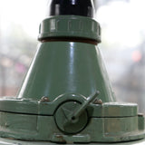 mint green enameled lampshade industrial glass globe lamp