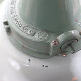 mint green enameled lampshade industrial glass globe lamp