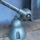 Lampe atelier industrielle Jielde 2 bras vert gris