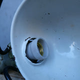 Lampe atelier industrielle Jielde 2 bras vert gris