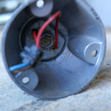 Lampe atelier industrielle Jielde 2 bras vert gris