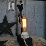 lampe ampoule Edison avec moule a ballon de baudruche noir / r1