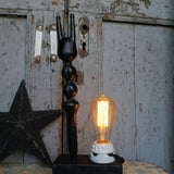 lampe ampoule Edison avec moule a ballon de baudruche noir / r5
