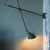 Rare Lampe O.C. White Industrielle fixation murale applique