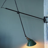 Rare Lampe O.C. White Industrielle fixation murale applique