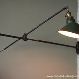 Rare Lampe O.C. White Industrielle fixation murale applique