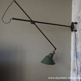 Rare Lampe O.C. White Industrielle fixation murale applique
