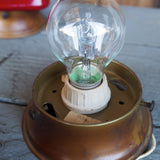 Exit Lampe americaine opaline rouge texte blanc