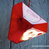 Lampe EXIT opaline rouge, ecriture relief