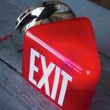 Exit Lampe americaine opaline rouge texte blanc
