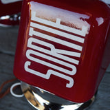 Exit Lampe americaine opaline rouge texte blanc