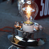 Exit Lampe americaine opaline rouge texte blanc
