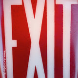Exit Lampe americaine opaline rouge texte blanc