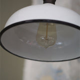 abat jour emaille lampe industrielle blanc