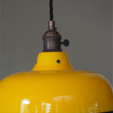 abat jour emaille lampe industrielle jaune