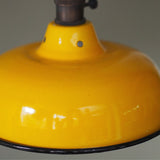 abat jour emaille lampe industrielle jaune