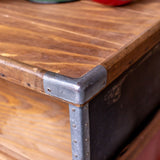 ancien bac Suroy caisse a roulettes d'usine textile couleur d'origine