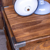 ancien bac Suroy caisse a roulettes d'usine textile couleur d'origine