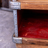 ancien bac Suroy caisse a roulettes d'usine textile couleur d'origine