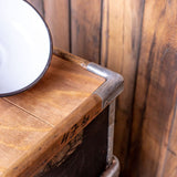 ancien bac Suroy caisse a roulettes d'usine textile couleur d'origine