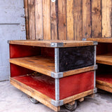 ancien bac Suroy caisse a roulettes d'usine textile couleur d'origine