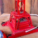 Antique toy large crane with driver